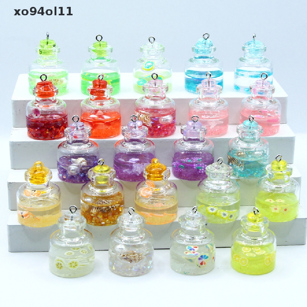 Xo 2Pcs Latar Belakang Pemandangan Rumah Boneka Kaca Bercahaya Botol alah Botol Pasir Hisap OL