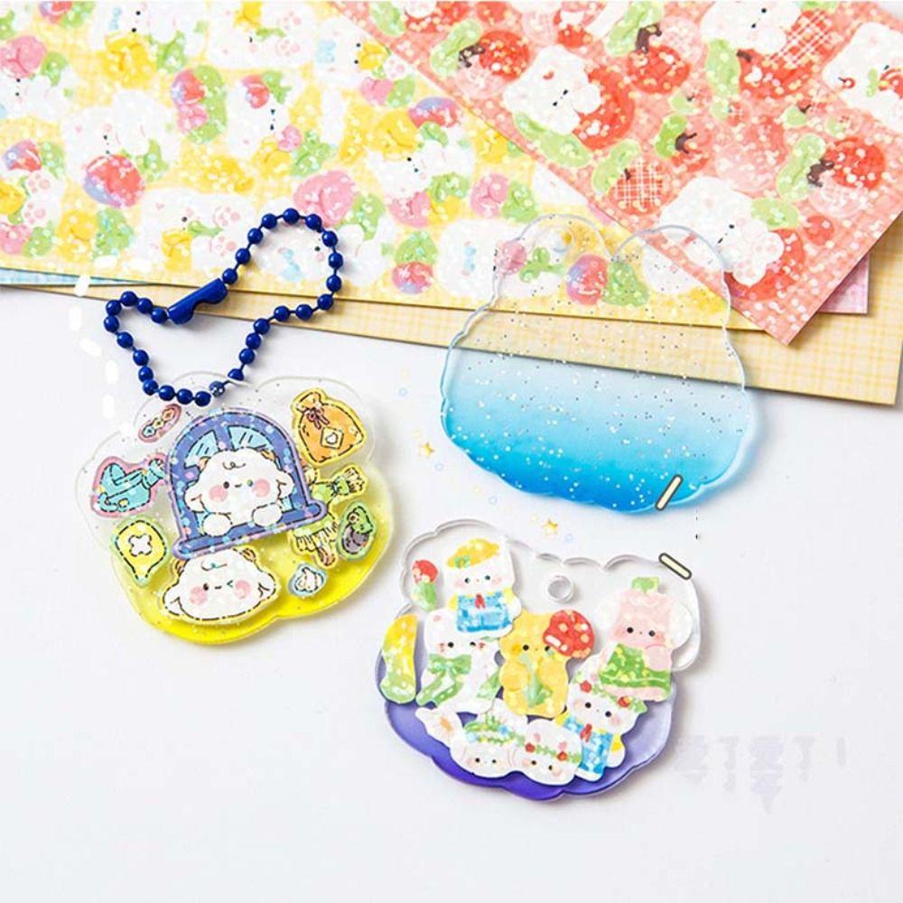 Needway Guka Cream Lem Stiker Mainan Anak Perempuan Mainan Anak Kartun Stiker Alat Tulis Stiker Goo Disc Card Mainan Tangan Akun Bahan Aesthetic Scrapbooking