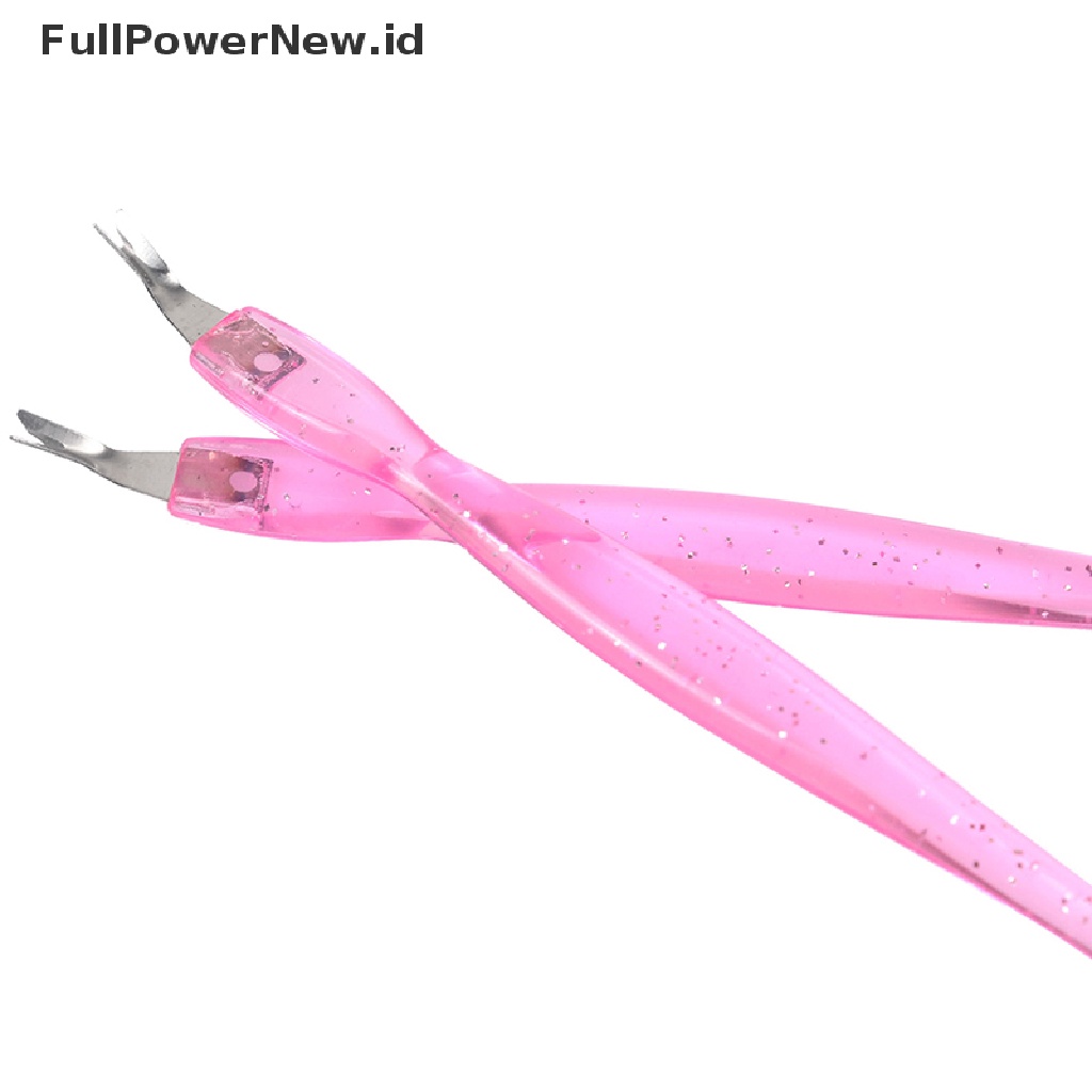 Power 2Pcs Stainless steel Nail Art Kutikula Pendorong Trimmer Cutter Pedicure Tools ID