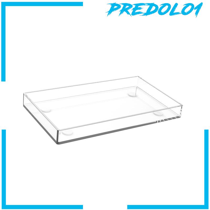 [Predolo1] Nampan Akrilik Bening Tempat Penyimpanan Untuk Meja Vanity Tray Meja Dapur