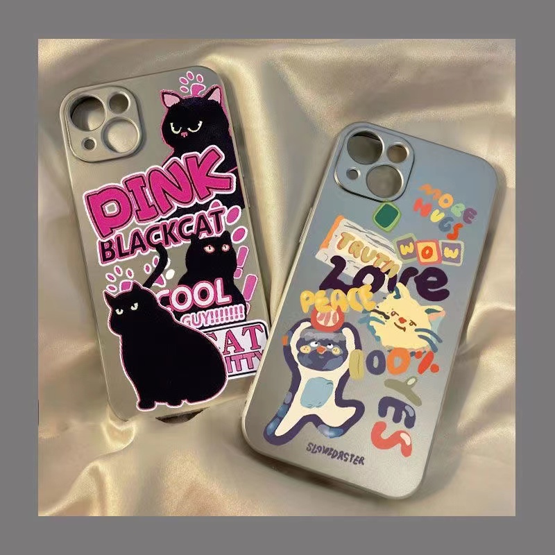IPHONE Soft Case Kompatibel Untuk Iphone11 14 13 12 Pro XS Max XR X8 7 6S Plus Casing Hp Mini Electroplate TPU Silikon Shockproof Cover