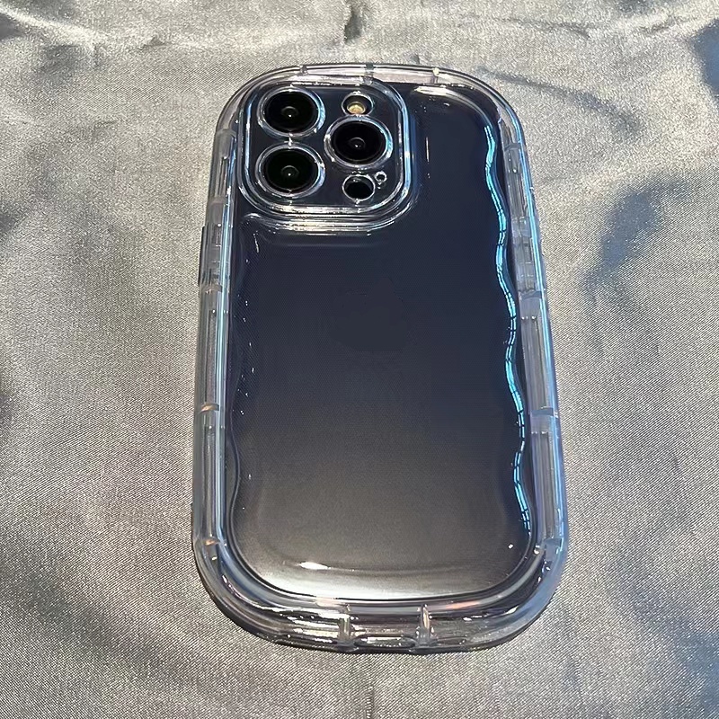 IPHONE Casing Ponsel Lembut Shockproof Kompatibel Untuk Casing Iphone11 14 13 12 Pro XS Max X Xr7 +8 Plus Cover Silikon TPU Transparan