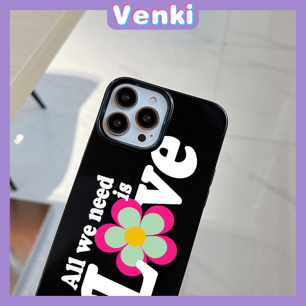 Case for iPhone 11 Soft TPU Glossy Black Candy Case Cute Flower Love Camera Protection Shockproof For iPhone 14 13 12 11 Pro Max 7 8 Plus X XR