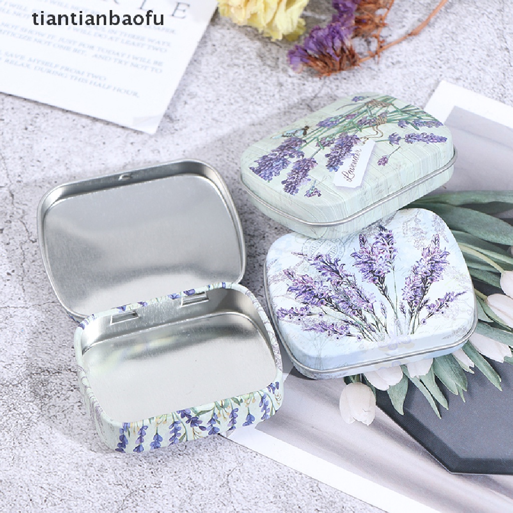 [tiantianbaofu] Lavender mini Box Sealed jar packing Kotak Perhiasan candy Box Coin Box Butik