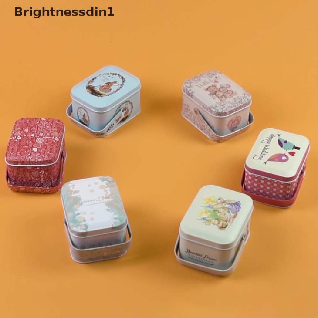 [Brightnessdin1] 1pcs Vintage Koper Kecil Penyimpanan Tin Metal Candy Box Gift Box Cookie Kotak Hadiah Koper Kecil Serba Serbi Organizer Penyimpanan Bisa Butik