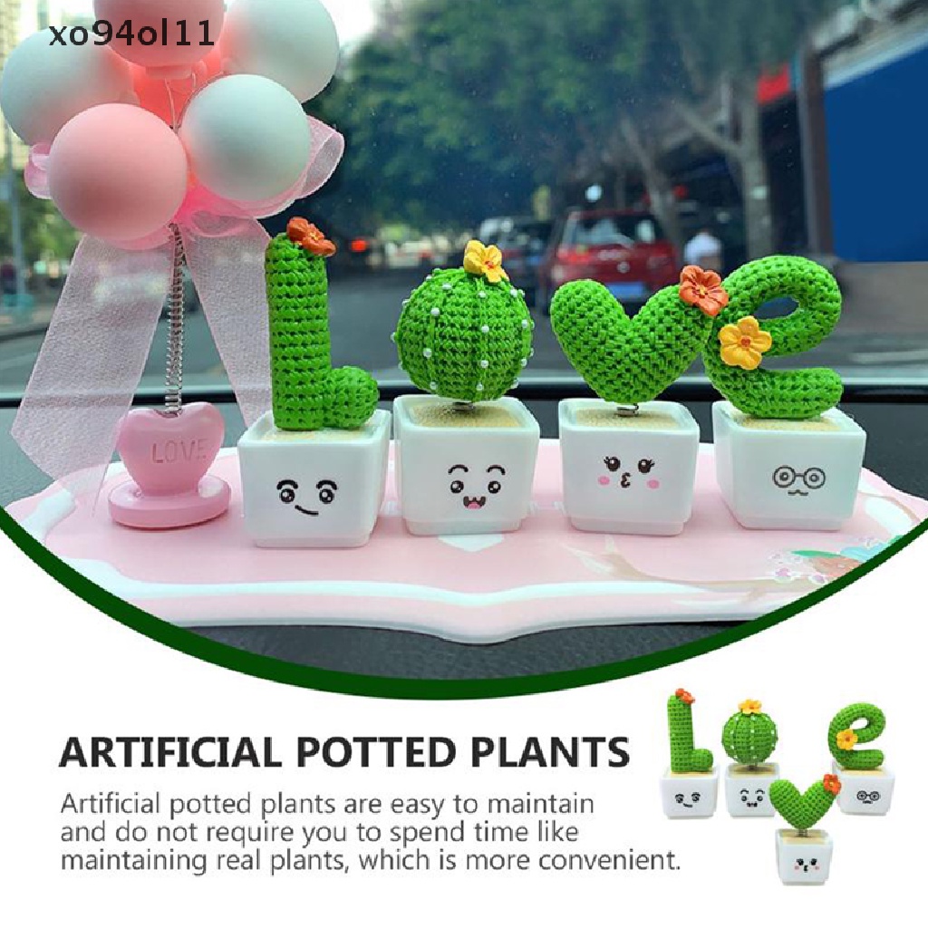 Xo 4Pcs Simulasi Kreatif Kaktus Berbentuk Hiasan Dekorasi Prop Cactus OL