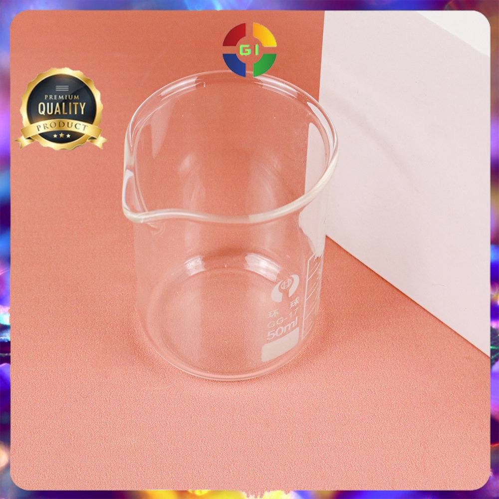 Cangkir Gelas Ukur Kaca Takaran Borosilicate Tahan Panas Dingin Glass 50ml Transparent