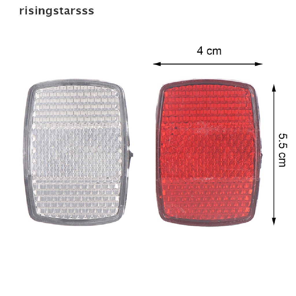 Rsid Span-new Sepeda Reflektor Plastik Reflektor Cahaya Ekor Peringatan Depan Belakang Tail Light Jelly