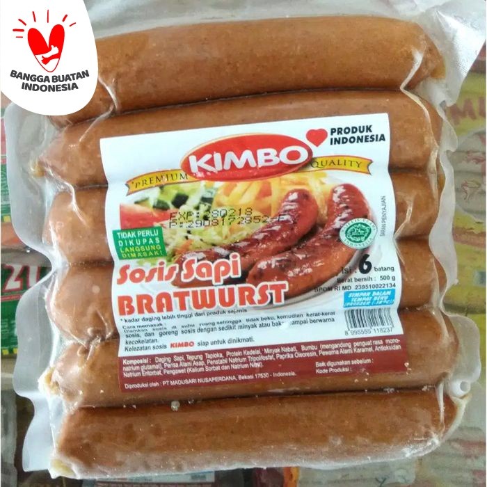 

Sosis Sapi Jumbo Kimbo Bratwurst Isi 6pcs