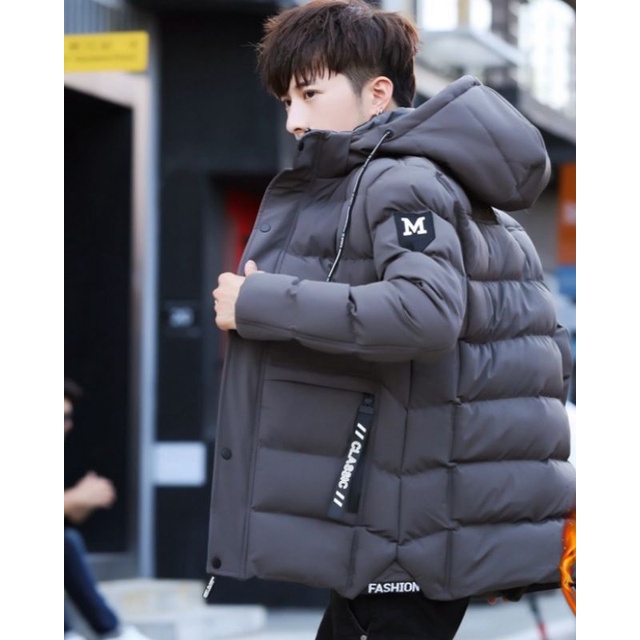 IMPORT MAN HOODIE WINTER COAT JACKET CLASSIC JAKET GUNUNG PRIA MUSIM DINGIN DENGAN PENUTUP KEPALA MANTEL LAKI