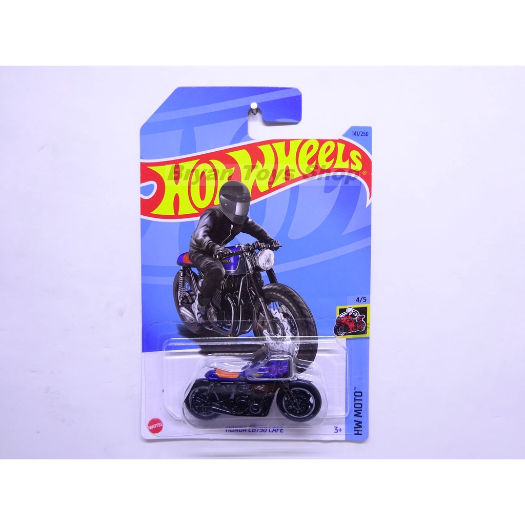 Hot Wheels Honda CB750 Cafe Biru Hitam