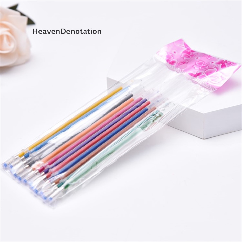 [HeavenDenotation] 48 Pcs Fluorescent Gel Ink Pen Isi Ulang Sikat Cat Air Warna-Warni Alat Tulis Neon Set 48warna Gel Pens Rollerball Pastel Neon Sketsa Gambar Color Pen Set Marke