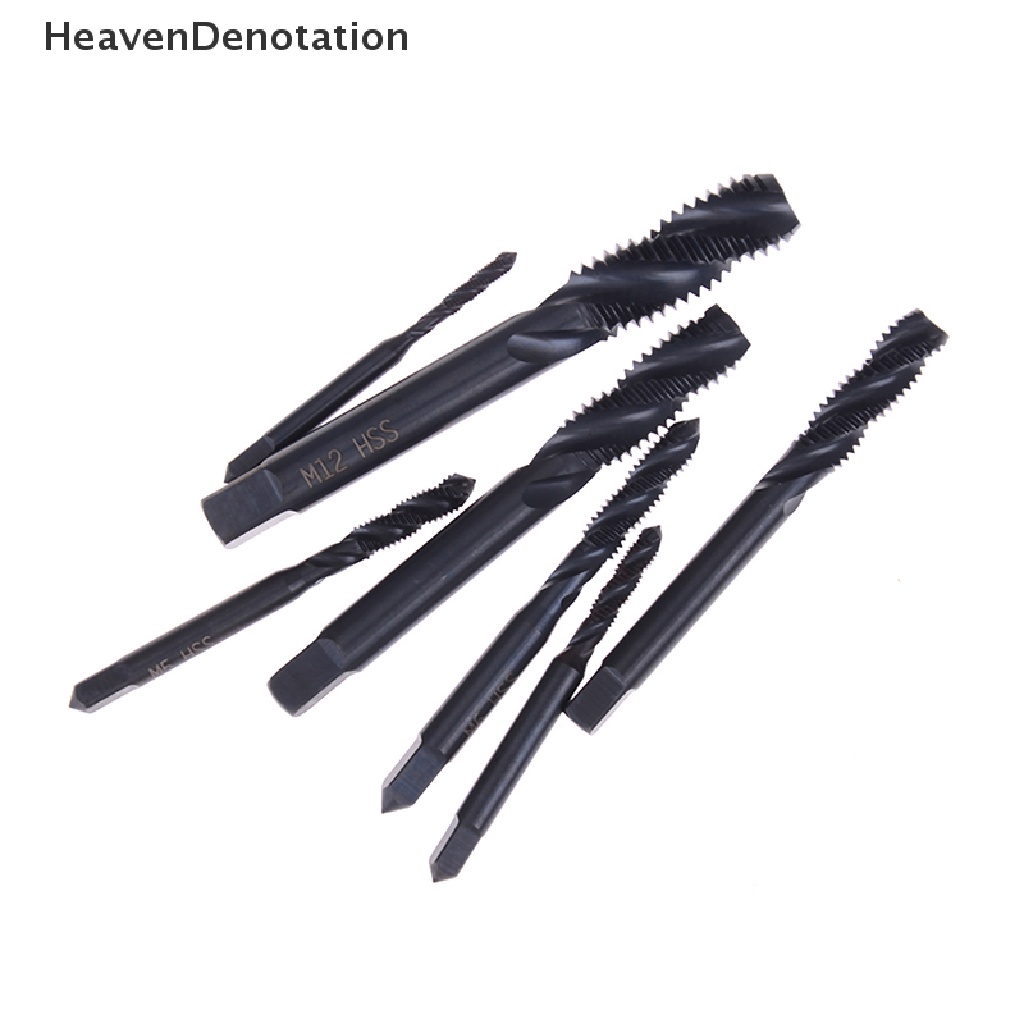 [HeavenDenotation] 7pcs HSS Mesin Sekrup Ulir Metric Plug Tap Drill Set M3 M4 M5 M6 M8 M10 M12 HDV