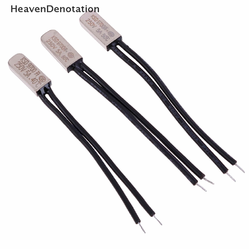 [HeavenDenotation] 5pcs KSD9700 Derajat Celcius Thermostat Control Temperature Switch 5A 250V HDV