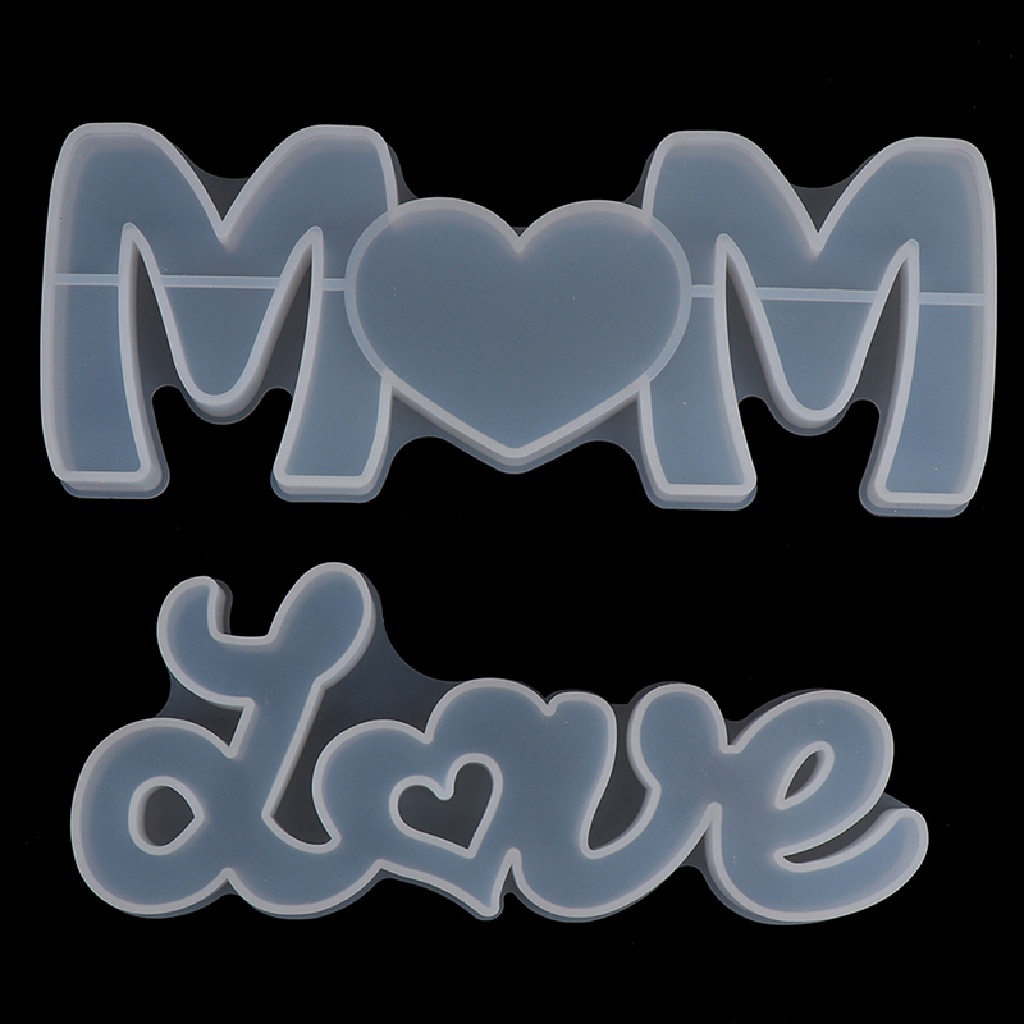 # Kado Mom &amp; PAPA DIY # Cetakan Resin Epoxy Kristal DIY Hari Ibu Ibu Keluarga Love Word Silicone Mold~