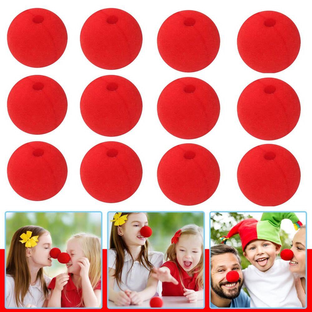 Suyo 3tas 30PCS Hidung Badut Merah Kualitas Tinggi DIY Alat Peraga Kostum Karnaval Sirkus Cosplay Hidung