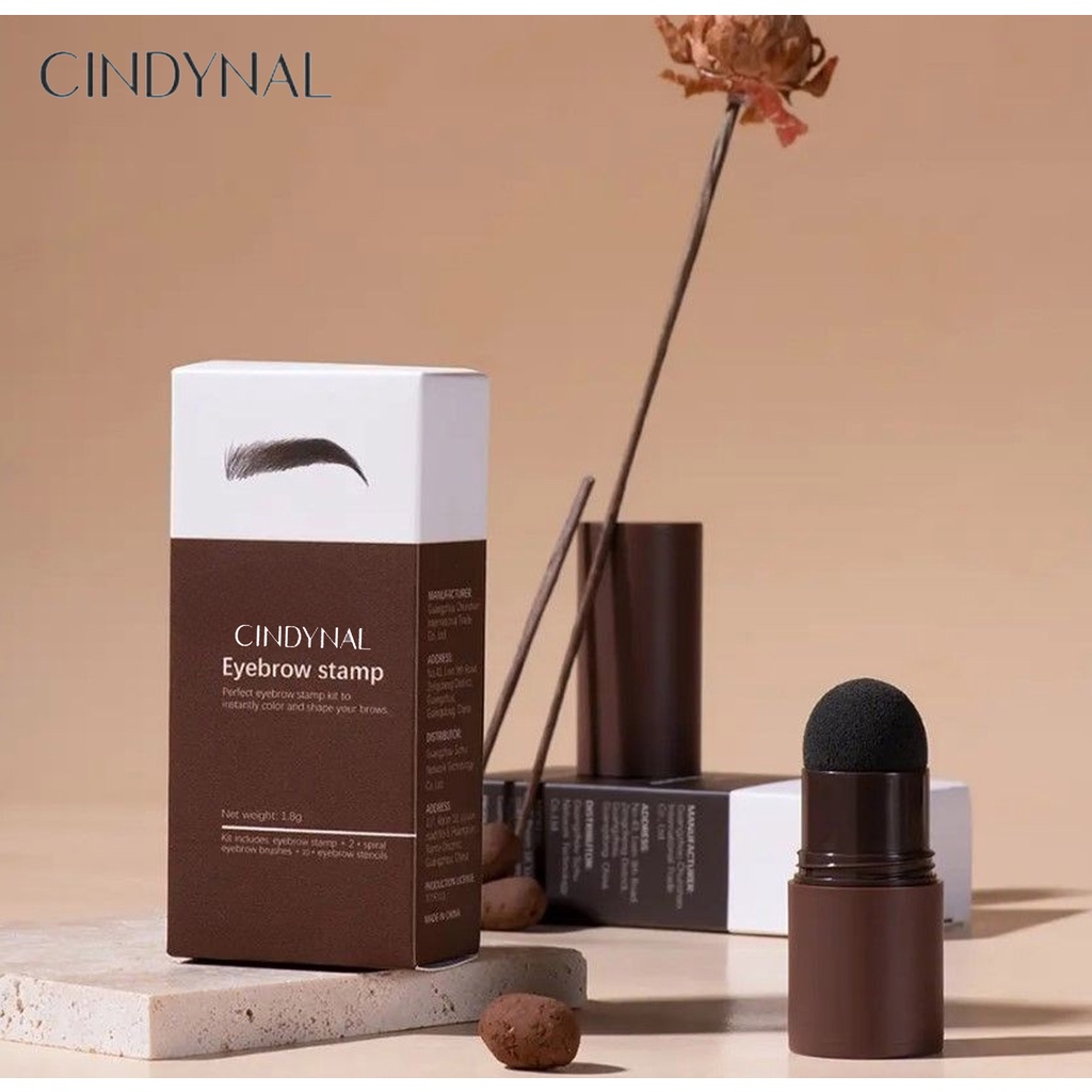 (UMU SUPPLIER) CINDYNAL CETAKAN ALIS INSTAN BEDAK ALIS MAGIC EYEBROW POWDER STAMP STEMPEL WATERPROOF 10 MODEL CETAKAN ALIS