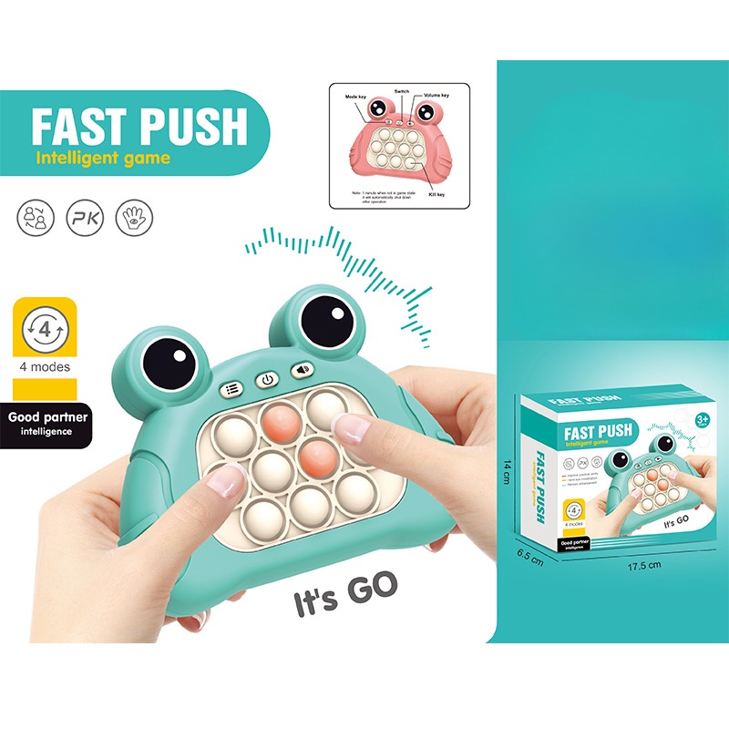 Pop Push Bubble Puzzle Game Orang Tua-Anak Interaktif Stress Relief Press It Handle Fidget Toy Dekompresi Mainan Untuk Anak Laki-Laki Perempuan
