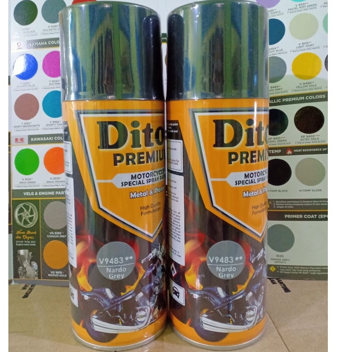 VESPA COLORS DITON Premium Pilok Pilox Cat Semprot Warna VESPA - V 9483** Nardo Grey (400cc)