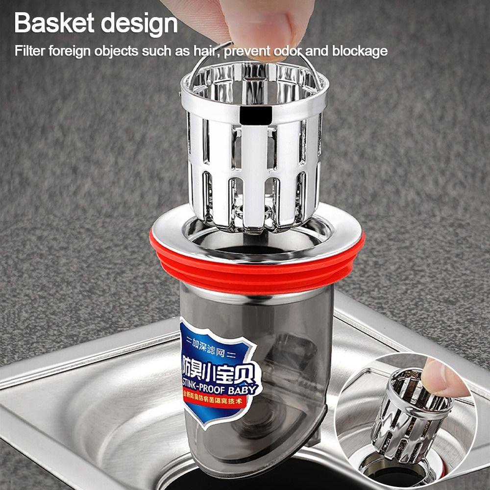 TOP Floor Drain Kitchen Colander Shower Drainer Pencegah Serangga Seal Stopper Saringan Got Baskom