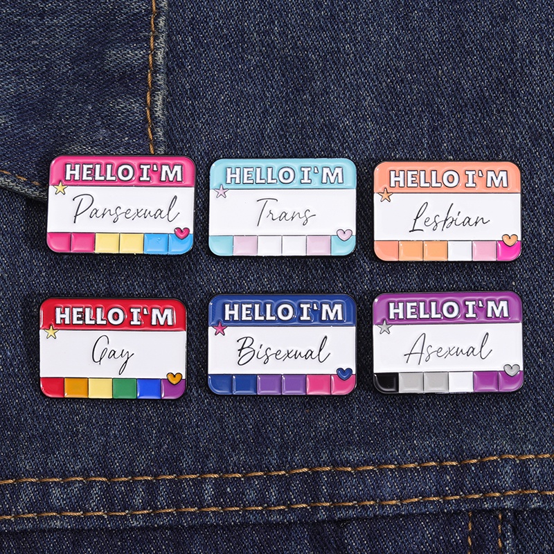 Ready Stock Lucu Halo I Am Enamel Pin Kreatif LGBT Bros Lencana Kerah Pin Baju Lencana Kebanggaan Perhiasan Hadiah Untuk Teman