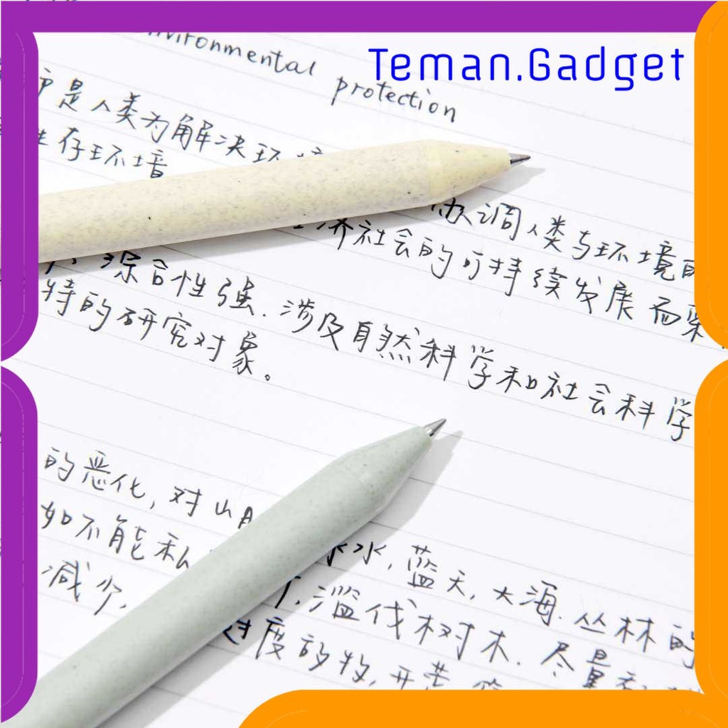 TG - ATK KACO PURE Pena Pulpen Gel 0.5mm Biodegradable Pen Tinta Hitam 4 PCS - K1015
