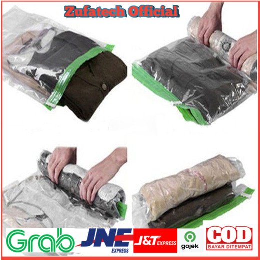 Tas Travel Organizer Plastik Vakum Kompresi 1 PCS - Transparent - OMTP1ITP