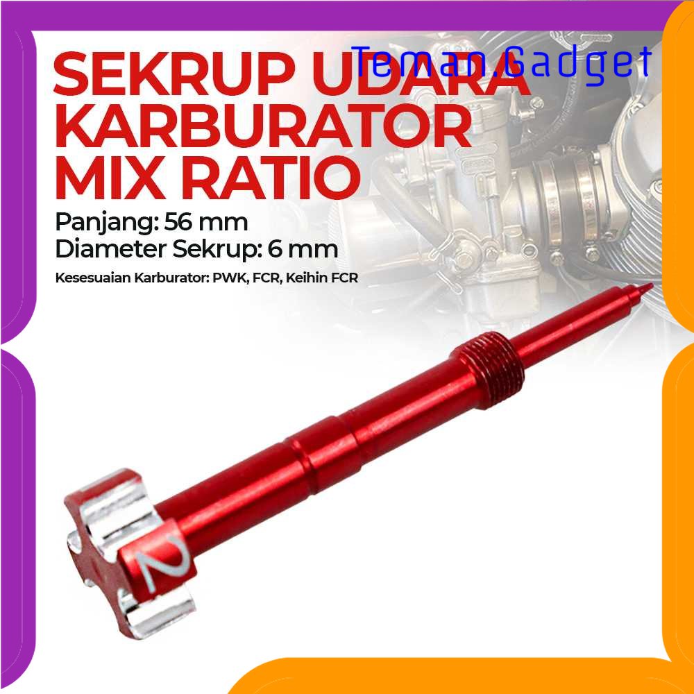 TG - OTO Alconstar Sekrup Mix Ratio Adjuster Screw Karburator PWK Keihin FCR M6 - L-622