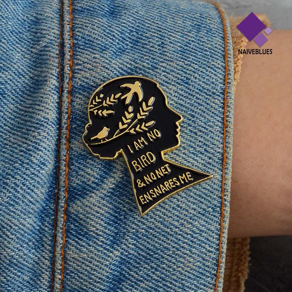 &lt; Naiveblues &gt; Sastra Jane Eyre Quote I Am No Enamel Bros Pin Lencana Perhiasan