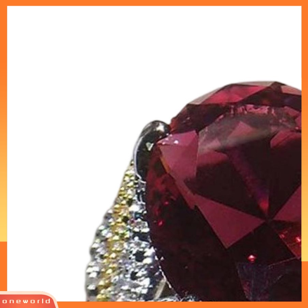 [EONE] Wanita Cincin Vintage Estetik Berlian Imitasi Mengkilap Hias Berkilau Hadiah Faux Gemstone Wedding Ring Perhiasan Aksesoris Untuk Pacar