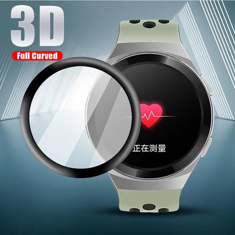 3d Huawei Honor GT2 GT3 GT Migic 2 Pro 42mm 46mm Soft Fibre Glass Film Pelindung Cover Full Screen Protector Case Untuk Huawei GT Fit Watch D2 Runner