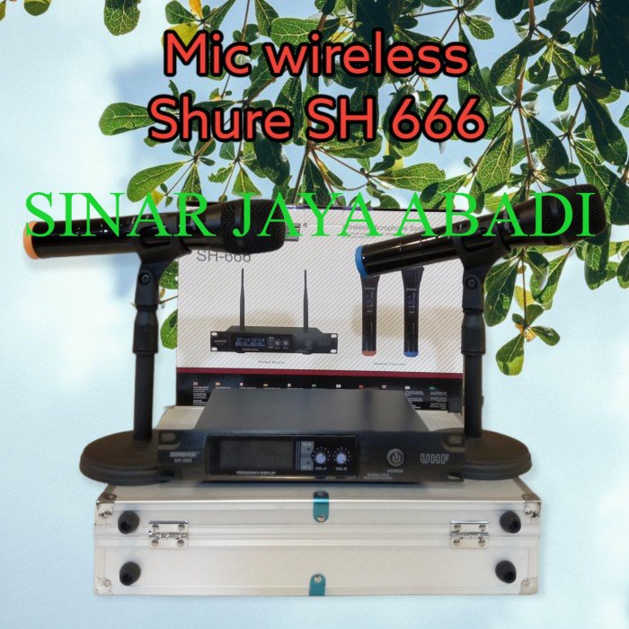 MIC MURAH MIC WIRELESS SHURE SH 666