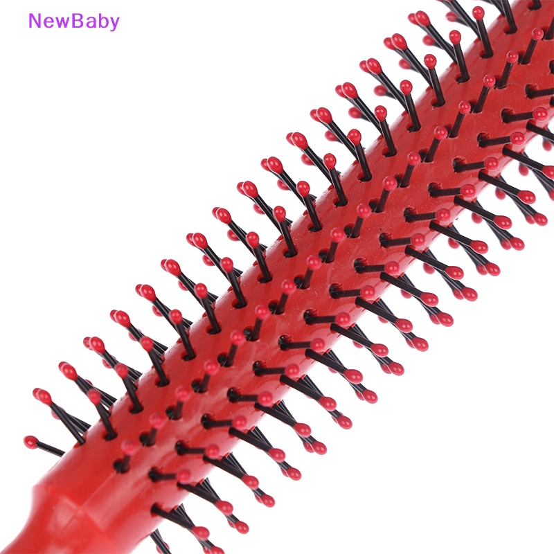 Newbaby 1biji Sikat Rambut Bulat Kecil Untuk Rambut Tipis Atau Pendek Round Nylon Hair Brush ID