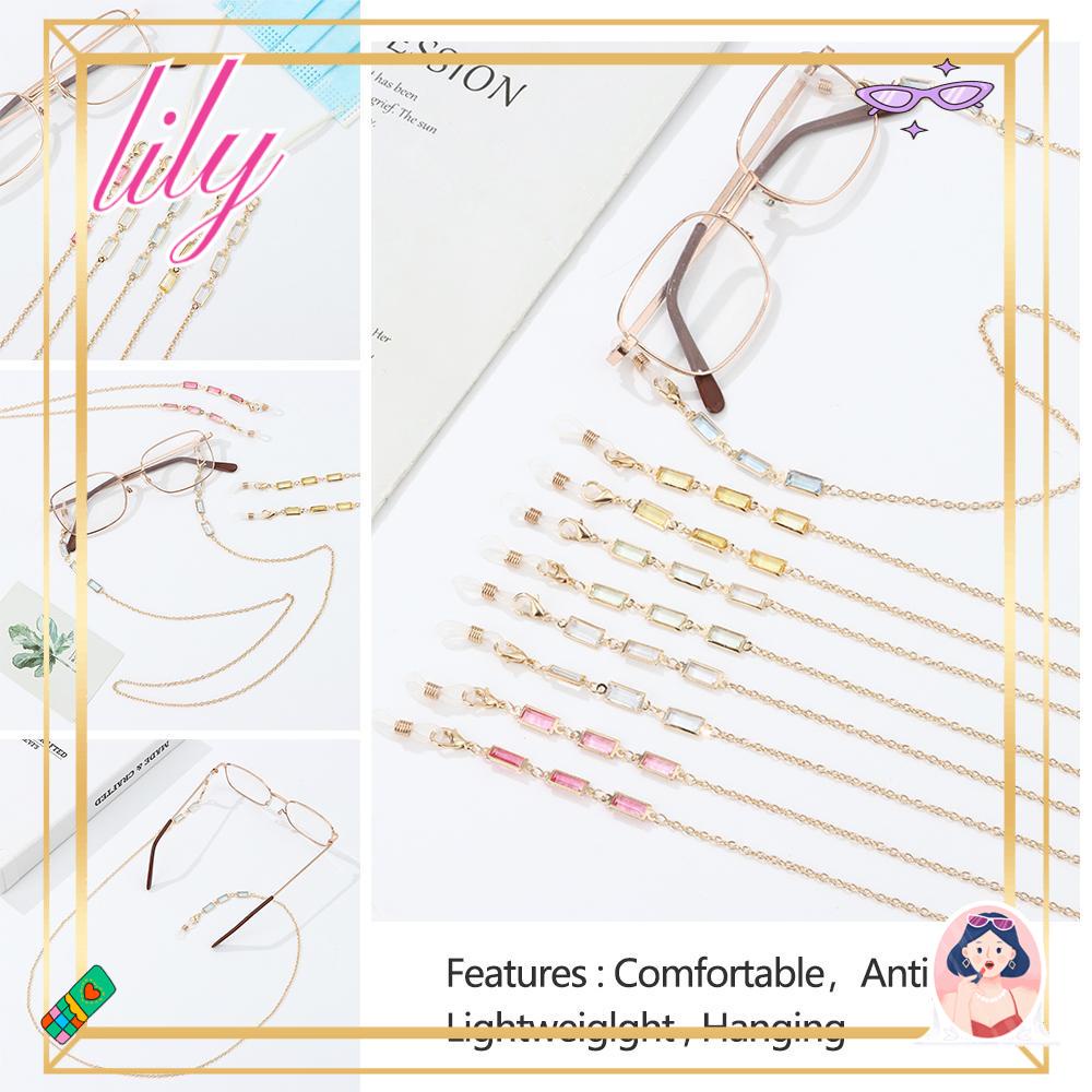 Lily Rantai Kacamata Fashion Anti Hilang Logam Kacamata Cord Holder