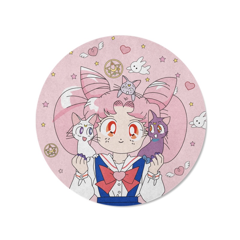 Alas Mouse Bulat Alas Mouse Persegi Kepribadian Kreatif Mouse Pad Lembut Bantal Mini Bulat Tebal Mouse Pad Sailor Moon Mouse Cushion Sailor Mouse Pad Cantik