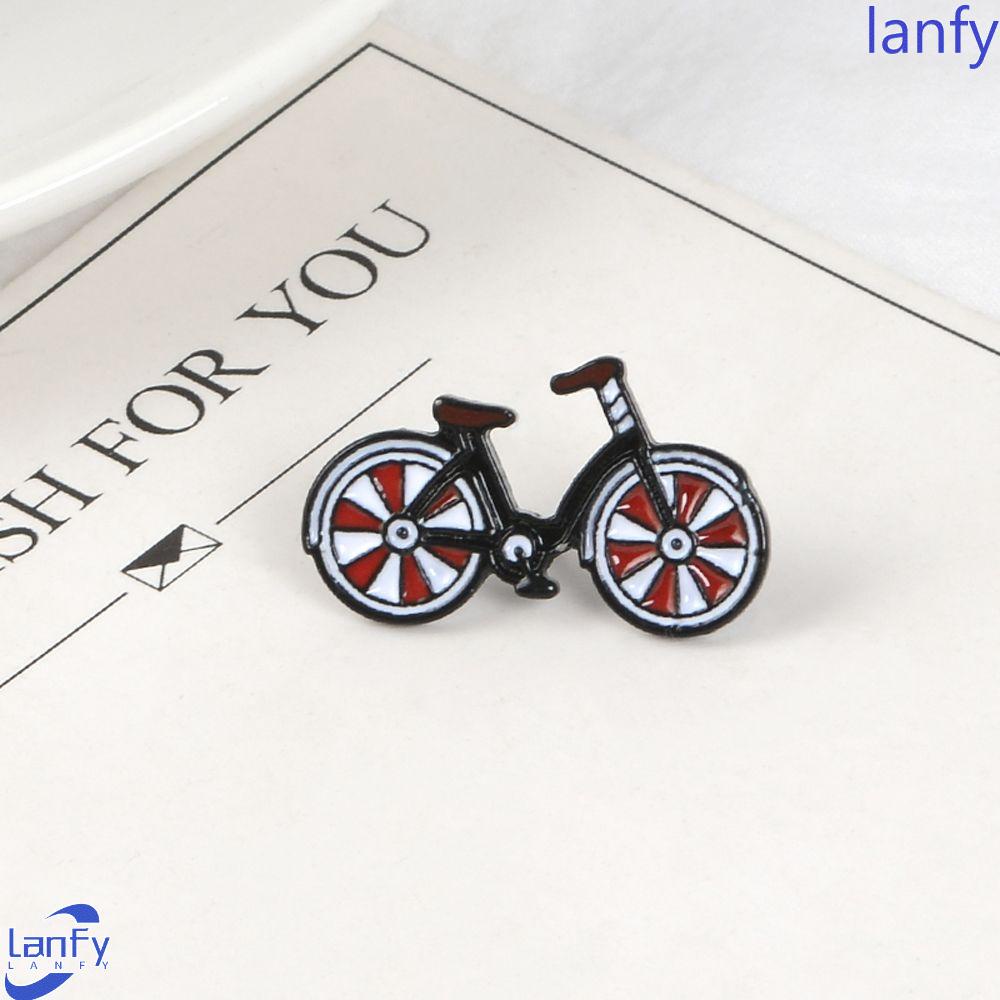 Lanfy I Love My Merah Sepeda Pin Kartun Gaya Vintage Enamel Pin Perhiasan Alloy Biker Hadiah Pengendara Sepeda Lencana