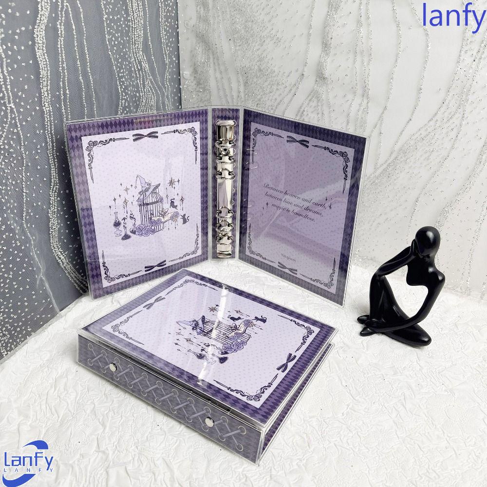 Lanfy Loose-leaf Binder Cover Korea Enam Lubang DIY Album Photocard Holder Halaman Dalam Isi Ulang Notebook Album Cover