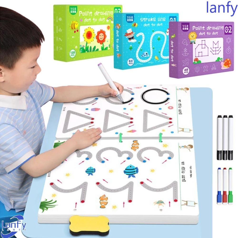 Lanfy Pen Control Buku Pelatihan Pencerahan Dengan Pulpen Dengan Pulpen Gambar Latihan Edukasi Copybook Pengenalan Buku Ajar Jiplak Set Buku Kerja