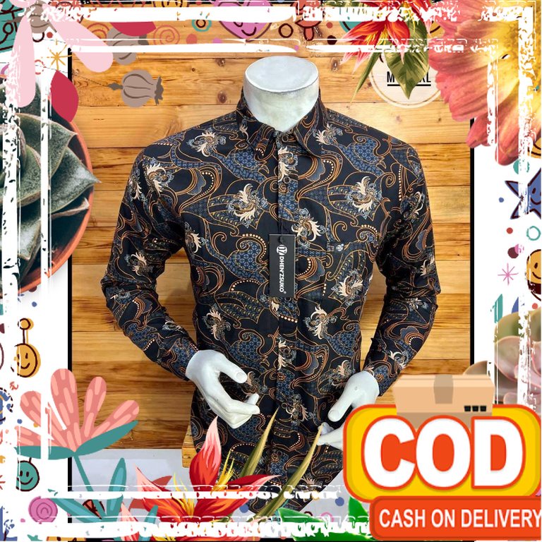 Kemeja Batik Pria Lengan Panjang Motif Modern Original by AZWR DHENZSUKO MOTIF 3/ Keren 2