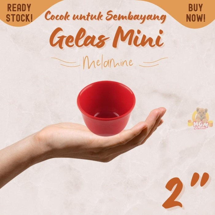 Gelas Sloky Melamine Gelas teh sembayang kue mangkok 2in teh pai