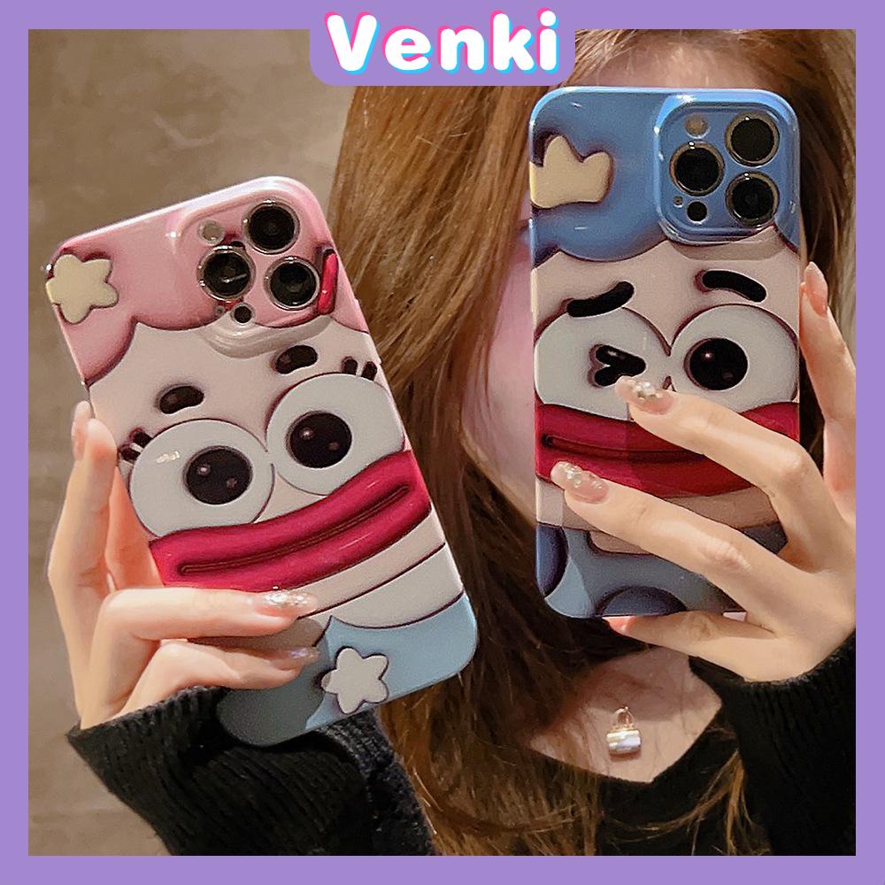 VENKI - For iPhone 11 iPhone Case Cream Glossy Soft Case TPU Shockproof Camera Cover Protection Bear Bunny Compatible with iPhone 14 13 Pro max 12 Pro Max 11 xr xs max 7Plus 8Plus