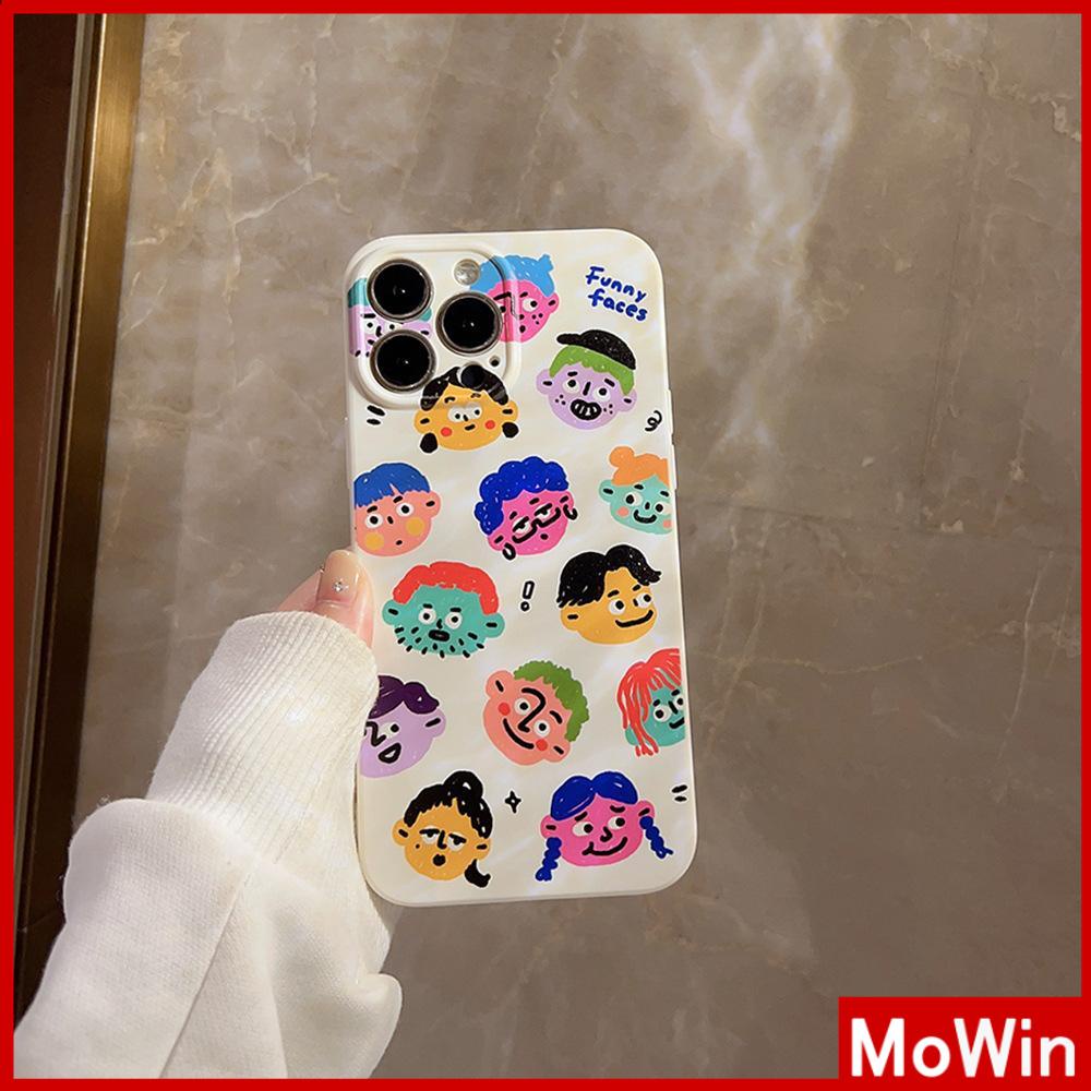 For iPhone 14 Pro Max iPhone Case Cream Glossy Soft Case TPU Shockproof Camera Cover Protection Funny Face Compatible with iPhone 13 Pro max 12 Pro Max 11 xr xs max 7Plus 8Plus