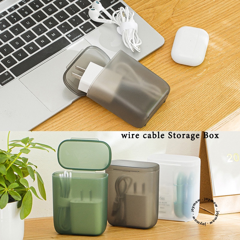 Travel Wire Cable Storage Box Portable Headphone Charger Kabel USB Gadget Kotak Penyimpanan