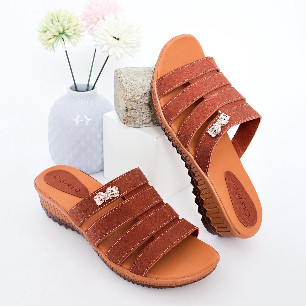 Sendal Wedges Sandal Wanita Wedges Wedges Wanita Casual Selop