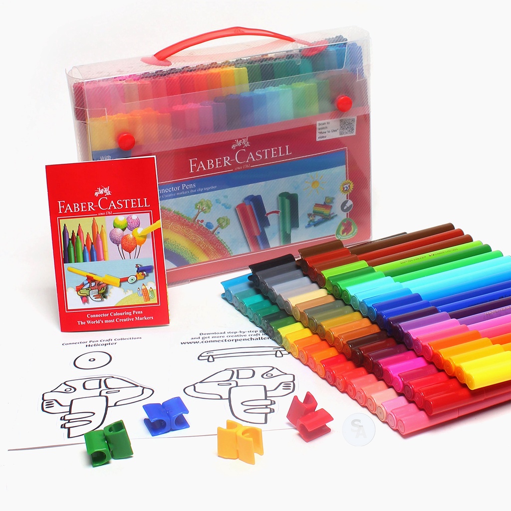 

FABER-CASTELL - Connector Pen 60 Colors Spidol Warna - Set