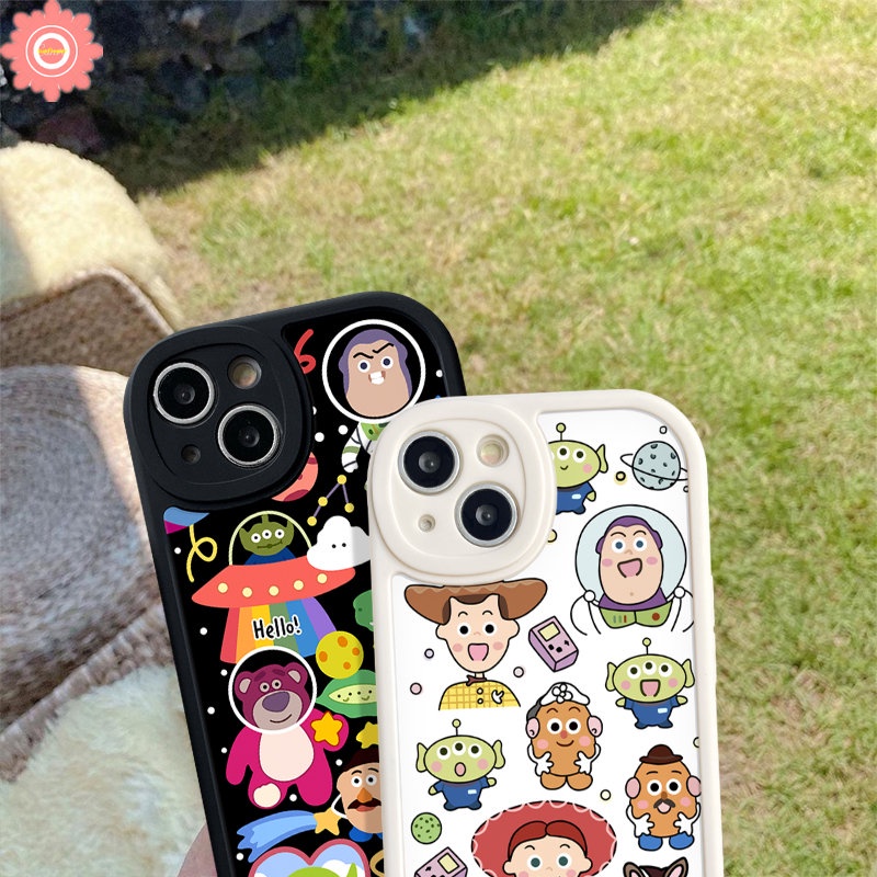 Cute Cartoon Space Toy Story Alien Casing for Infinix Smart 6 5 Hot 11 10T 10s 11s 10 9 Play Hot 10 Lite 10T 10s 11 11s Note 8 Strawberry Bear Buzz Lightyear Shockproof Soft Case