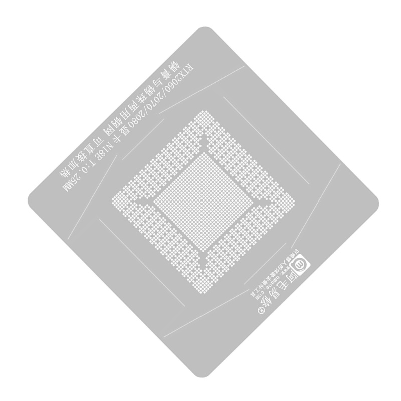 Vivi BGA Reballing Stensil Solder Steel Template Untuk RTX2080 IC Reball Station