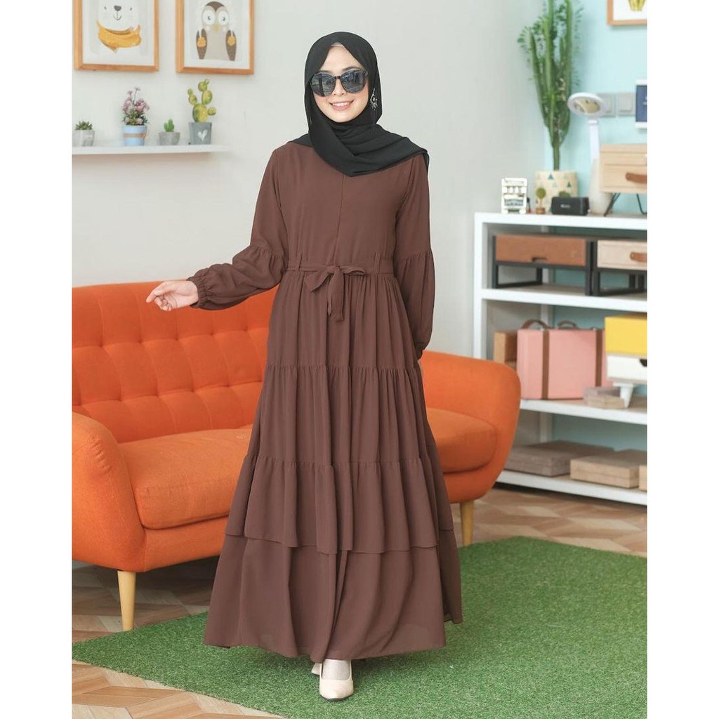 [ Cod ] BIG DISCOUNT !!! Belani Dress Gamis Maxy Polos Fashion Muslim Wanita