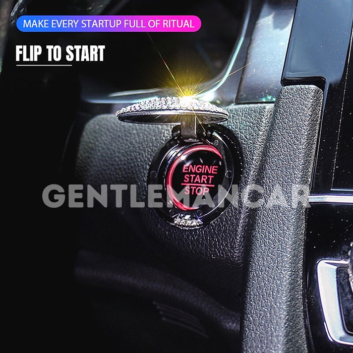 Cover Crystal Ring Push Start Stop Engine Button Penutup Tombol Mobil