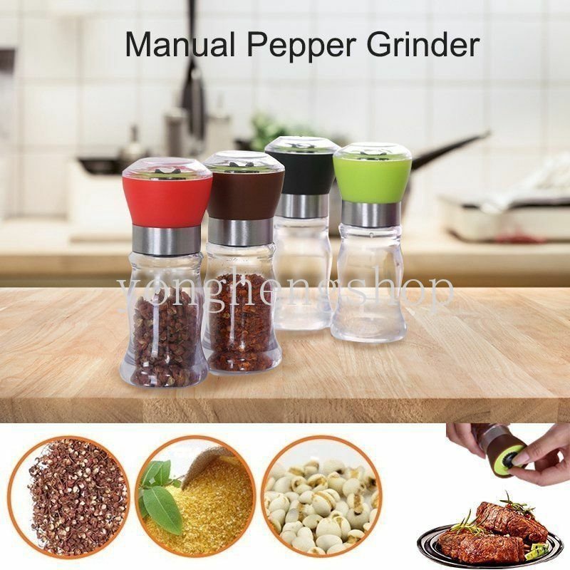 Gilingan Lada Garam Manual Kreatif Penggiling Botol Bumbu Wadah Penggiling Bumbu Multifungsi Adjustable Mill Shaker Gadget Dapur